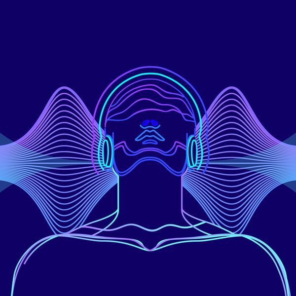 Abstract sound wave visualization